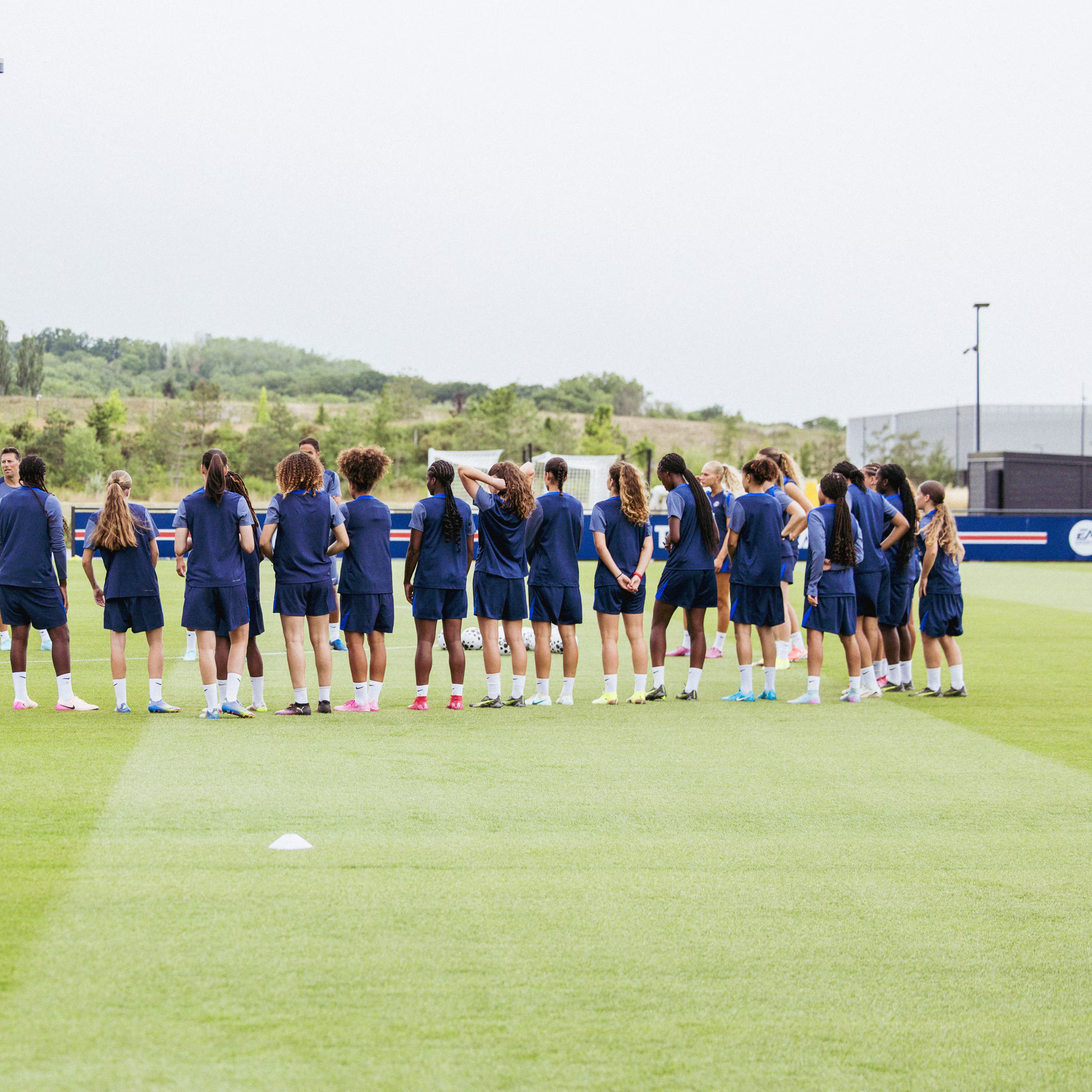 Le groupe des parisiennes à l'entraînement