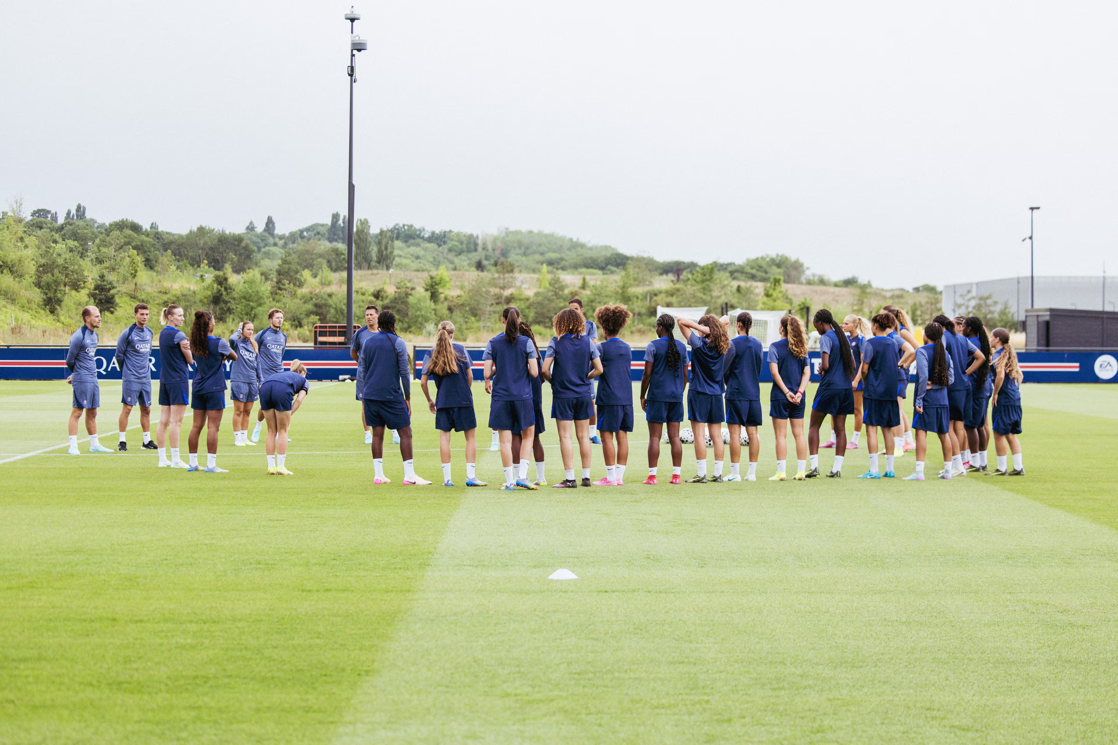 Le groupe des parisiennes à l'entraînement